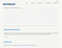 Tablet Screenshot of eurolux.si